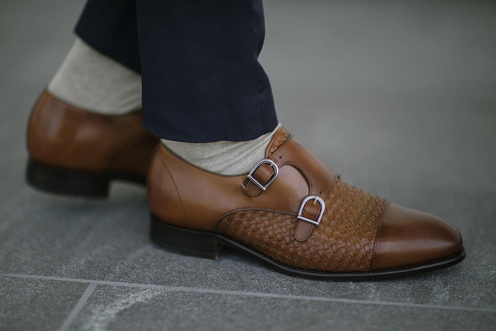 monk straps leather shoes